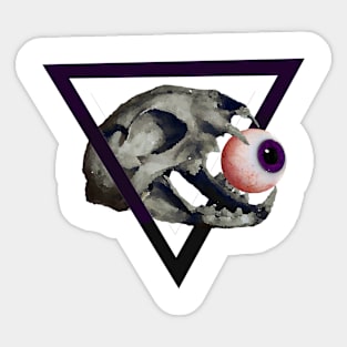 EYE SKULL CAT Sticker